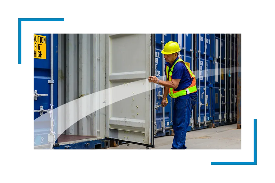 man working in a port